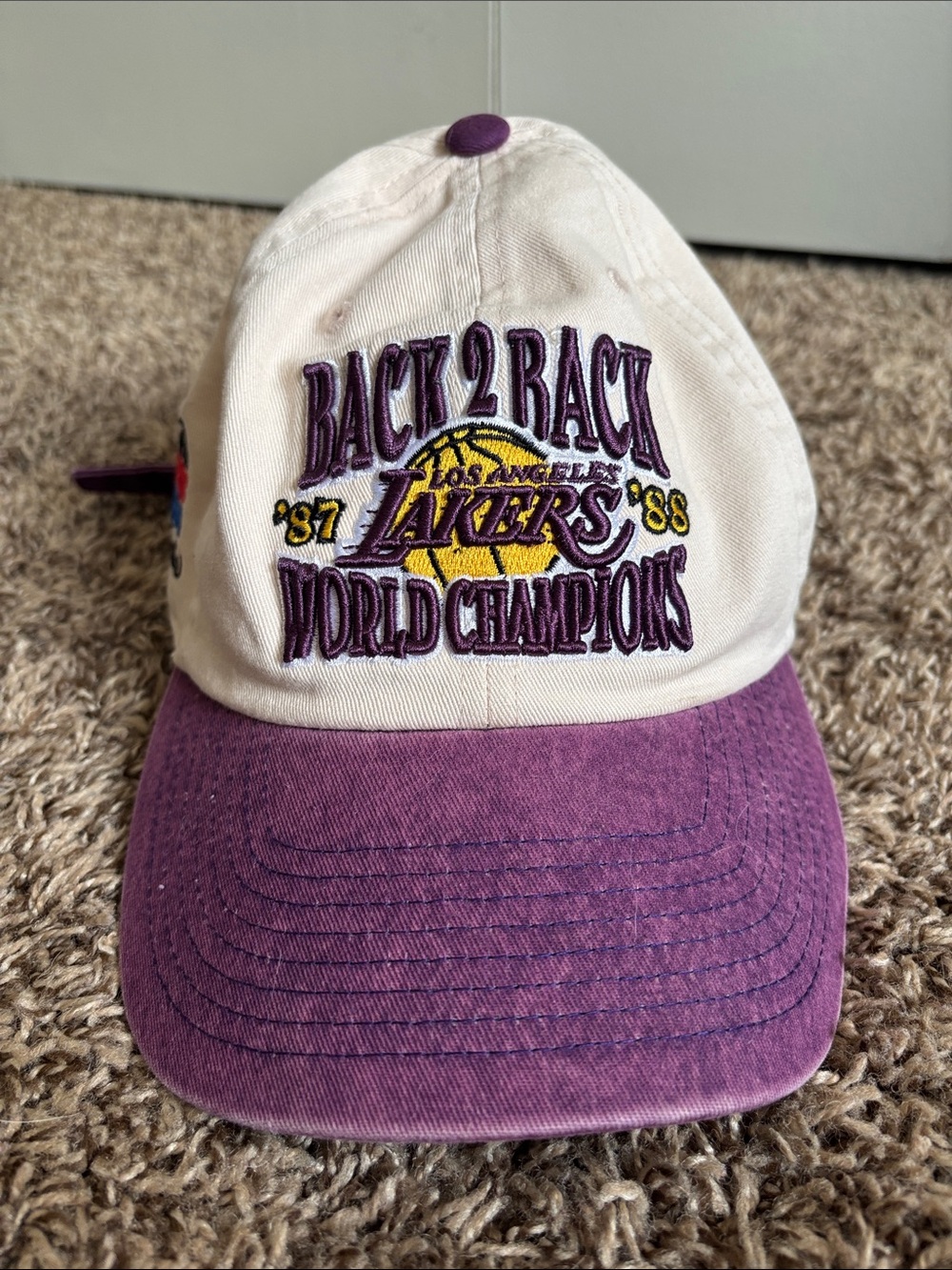 Los Angeles Lakers 'Back 2 Back' Purple and White Kids Cap